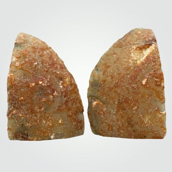 Agate Crystal bookends with Geode Center, Natural stone, Bookshelf Decor (EA) - Picture 8 of 13